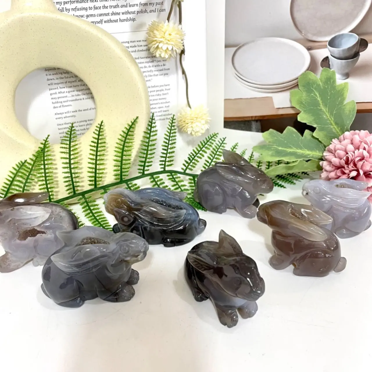 Rabbit Druzy Natural Raw Geode Stochastic 2 Counts From IG Crystal