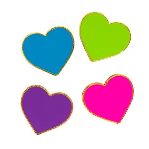 Colorful Heart Pins - 12 Pc.