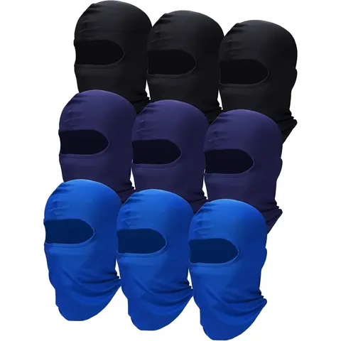 9 Pcs Ski Mask for Men Full Face Cover UV Sun Protection Cooling Balaclava Neck Gaiter Clothing Scarf Bandana Motorcycle Helmet Liner Protective Gear