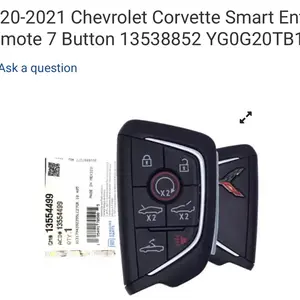2020-2021 Chevrolet Corvette Smart Entry Remote 7 Button 13538852 YG0G20TB1