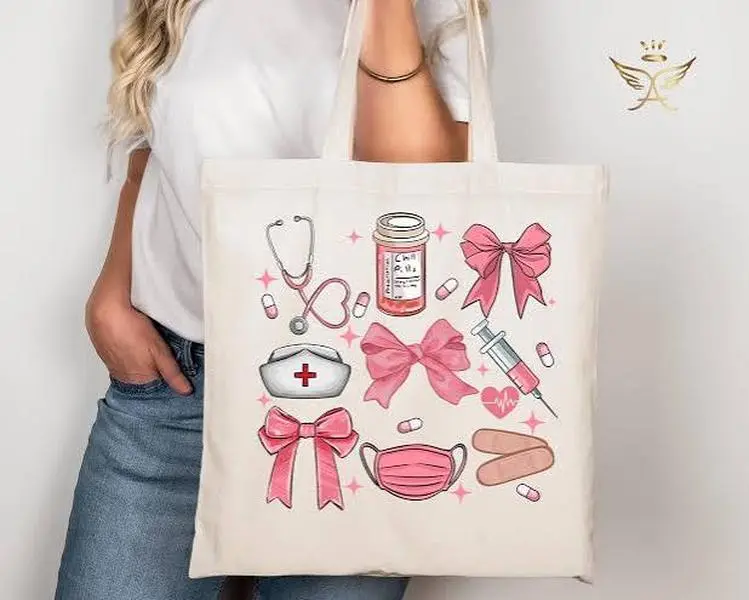 Personalized Nurse Canvas Tote