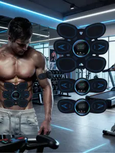 Electric Wireless Muscle Trainer Set, 3-Piece Abdominal Workout Equipment, Multifunctional Fitness Massager for Men & Women, Ideal for Beginners