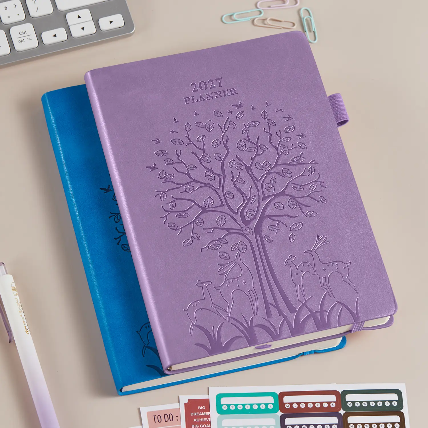 2027 A5 Weekly & Monthly Planner Calendar - Jan-Dec 2027, 5.7"x8.3" Softcover Western Portable Appointment Book, Weeks Planner for Office Supplies with 4 Planning Stickers, Monthly Tabs, Inner Pocket, Printed Pages