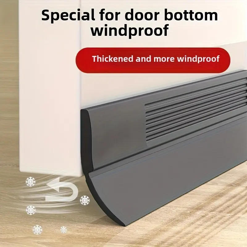Waterproof door bottom sealant, Door draft seal, Under door seal - Thickened anti-theft, soundproof self-adhesive glass wooden door sealant, for home decoration to prevent wind and retain heat, sealant strip