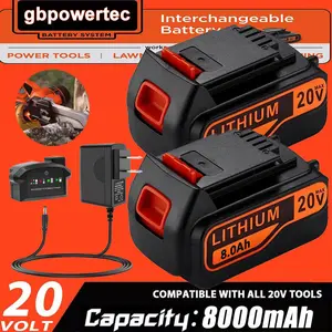 High quality 20V for Black and Decker 20 Volt MAX Lithium Battery LBXR20 LB20 LBX20 / Charger