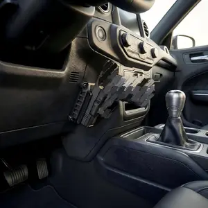 Gun Magnet Mount for Truck Car Vehicle,Magnetic Gun Mount for Pistol Shotgun Revolver with Trigger Guard Protect,Gun Magnet Rate Max 15 LBS Conceal in Desk Safe Wall Easy to Access&Release