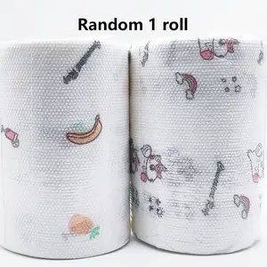 1 Roll 200 Sheets Disposable Kitchen Towels, Washable, Wet & Dry Use, Multi-Purpose Cleaning Wipes for Home, Living Room, Bedroom, Outdoor, Parties