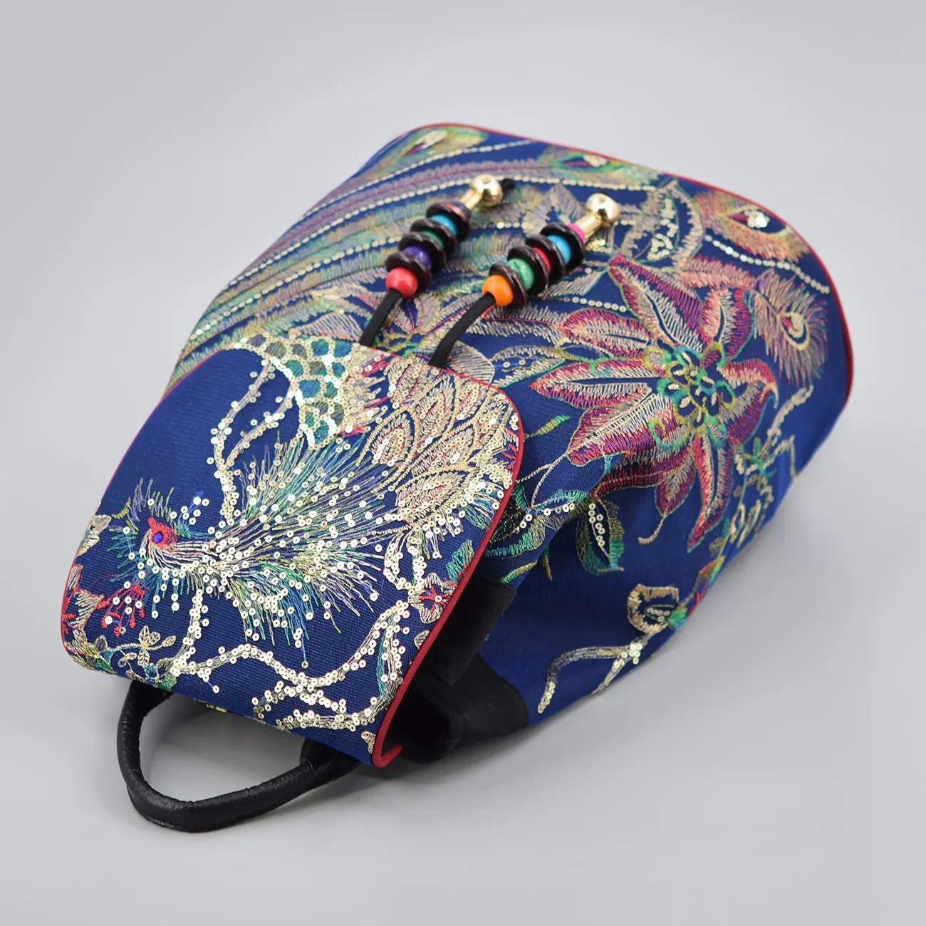 Boho Embroidered Canvas Backpack – Travel & Daily Use  display picture 2