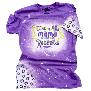 Just a 90's Mom Raising Rugrats Unisex T-Shirt - Sublimation Print, Heather Colors Only, Trending in Soft Lightweight Unisex Style - Top, Womenswear