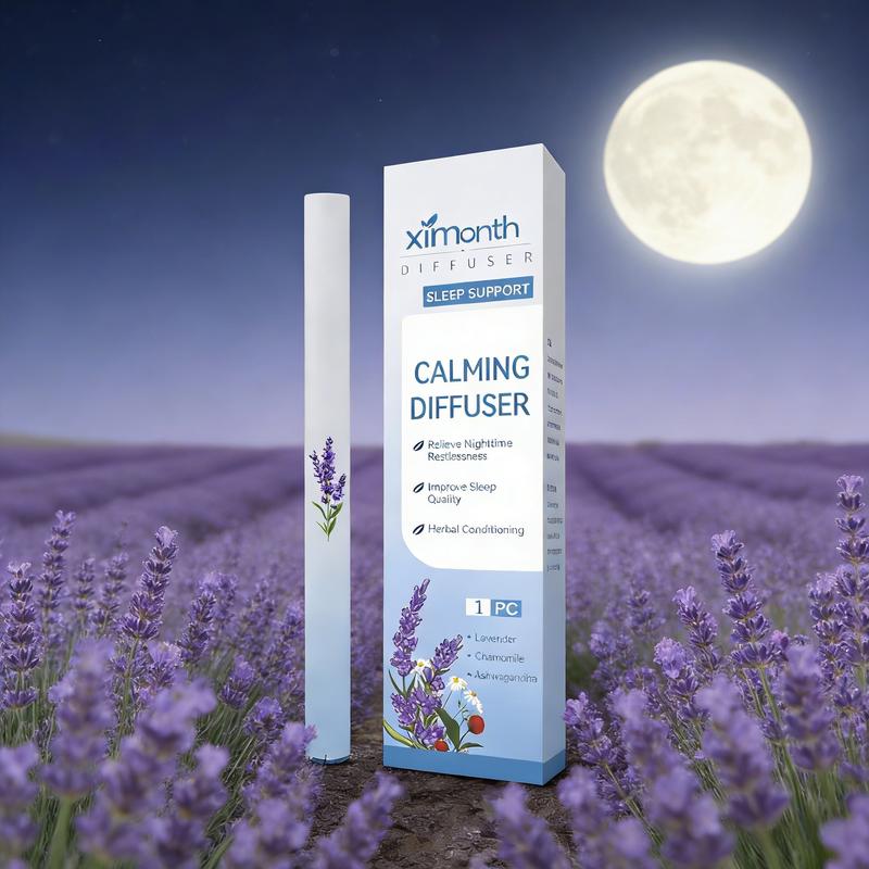 XIMONTH 4-IN-1 Wellness Herbal Diffusion Pen Thyme &Mint Extracts for Lung Detoxification Oral Air FresheningRelaxation Stick Solution