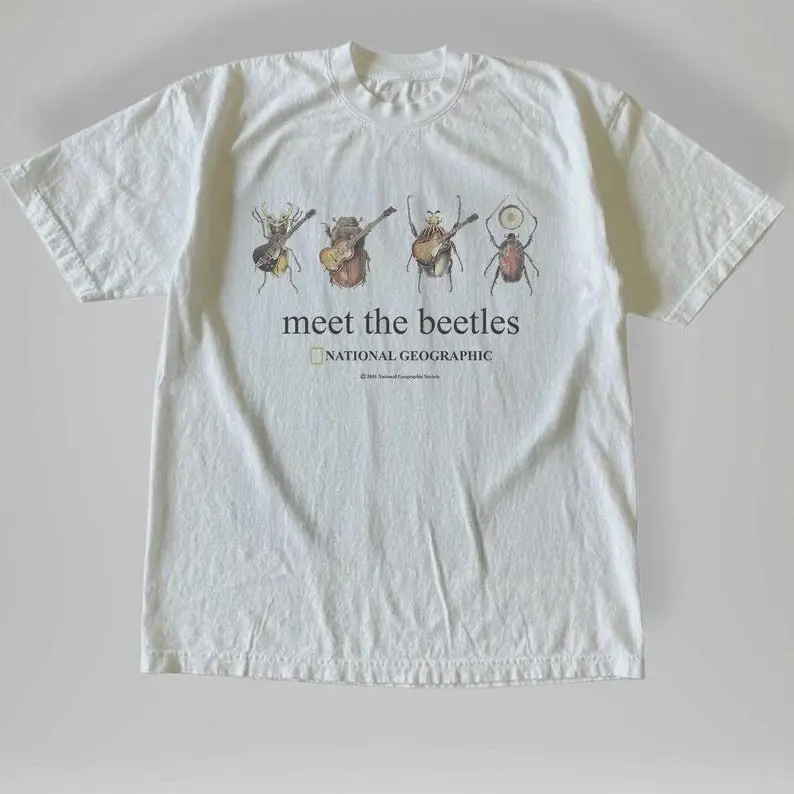 Vintage National Geographic MEET THE BEETLES T-Shirt