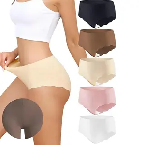 LEVAO Seamless Underwear Women 3/5 Pack, No Show Briefs, Invisible Hipster Panties, Anti Camel Toe, Soft Breathable