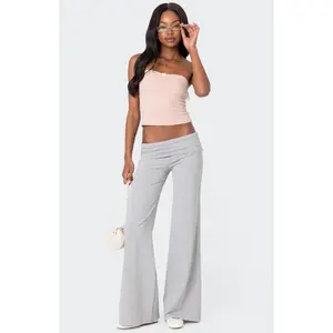 Edikted Women's Wide Leg Fold Over Pants