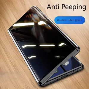 360 Anti Peeping Privacy Double Sided Tempered Glass Case For Samsung Galaxy S25 S24 S26 Ultra Case Metal Bumper Magnetic Cover