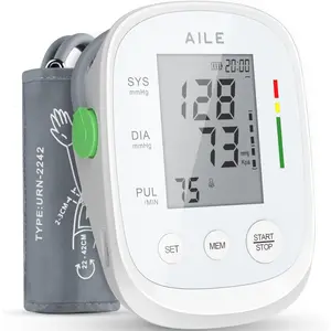 AILE Blood Pressure Monitor, Blood Pressure Machine Upper Arm Large Cuff(8.7"-16.5"), High Automatic Blood Pressure Monitors Cuff for Home Use, (BP) Manual Arm Blood Pressure Monitors, 2 * 99 Memory