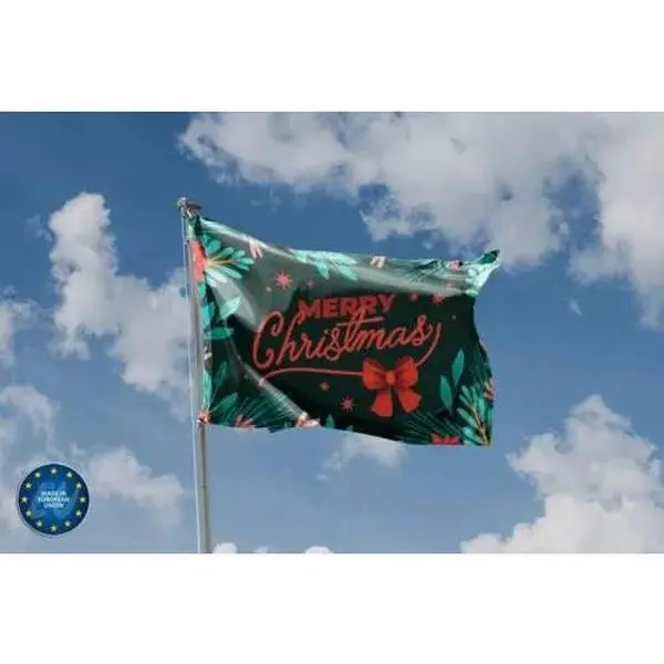 Merry Christmas Dark Flag - Christmas Flag - Gift For Him - Gift For Her - Funny Christmas Flag - Christmas Banner - Holiday Flag - Christmas Tree Flag - Decor Home - Garden Party Decor - Merry Christmas