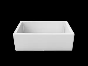 Piralla FM03018001 30 in. Reversible Fireclay Sink, White