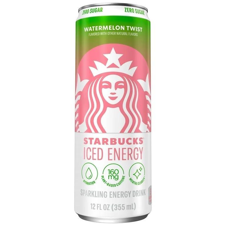 Starbucks Iced Energy Watermelon Twist 12 fl oz Can Beverage Drink Sport Sugar