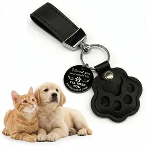 2026  HOLDNEAR NEW Pet Paw Memory Keychain, Dog Cat Fur Keepsake Charm, Pet Loss Sympathy Gift for Pet Parents, Animal Lovers Memorial Ornament