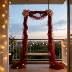 Single-piece set, Party decoration supplies, vintage burgundy pearl tulle table runner, for spring wedding ceremony decorations. Decorates table runners/arches, ideal for Valentine's Day. Sizes 161/303 or 502cm