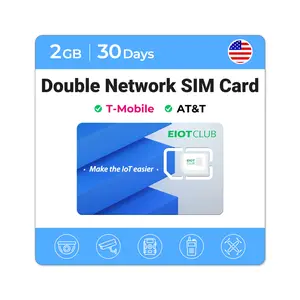 EIOTCLUB 2GB 30days Prepaid SIM Card for Security Camera- USA with AT&T, T Mobile,Unlocked IoT Devices -No SMS or number, Multi-Size, Smartphone