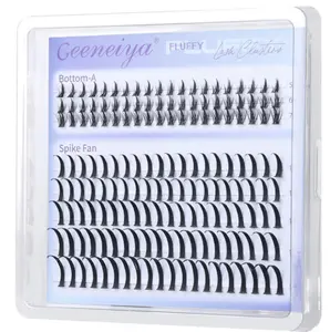 Geeneiya Spikes Lash Clusters and Bottom Lashes Wispy Eyelash Clusters D Cluster Eyelash Extensions Spike Individual Eyelashes (5-6-7mm, 11-13-15-17-19mm)