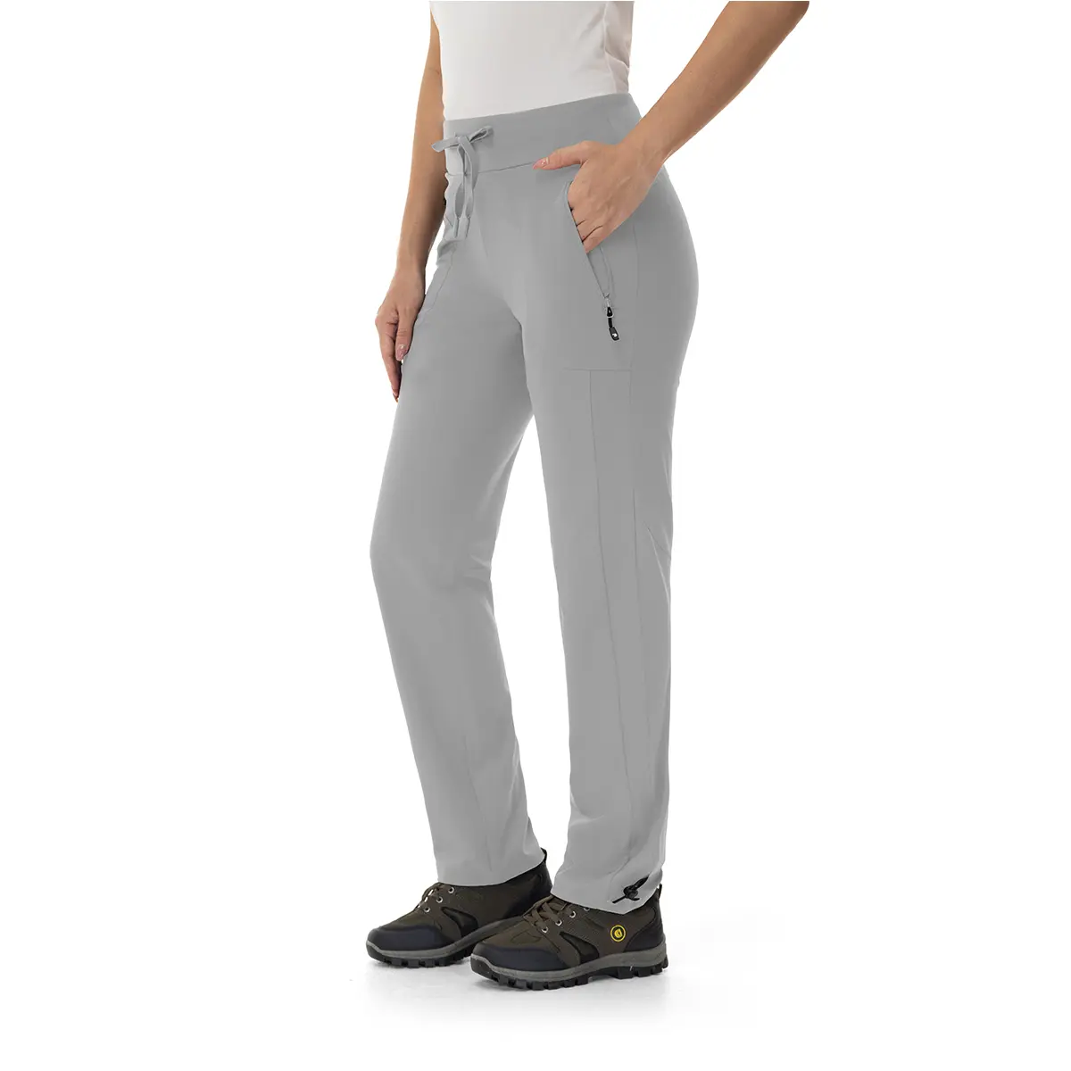 TBMPOY Women's Hiking Pants Quick Dry Lightweight Water Resistant Outdoor Pants Athletic Joggers with Zipper Pockets