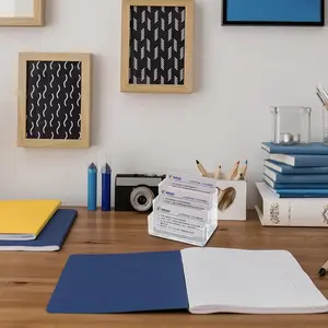 4 Pack 3 Tiers Clear Acrylic Stand Business Card Organizer Storage Holder Display for Desk Office Use 10x8x7cm Large Capacity 50-60 Cards