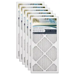 Cabana Air Filters 6 Pack HVAC Furnace Air Filters, MERV 8, 12 x 24 x 1, White Cabana Air Filters 6 Pack HVAC Furnace Air Filters, MERV 8, 12 x 24 x 1, White