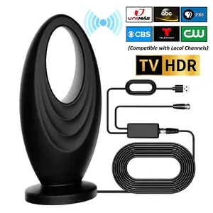 Indoor Outdoor Universal HD TV Antenna, Magnetic Base For Easy Installation, Signal Enhancement Technology For Long Range Reception, Anti-Interference No Signal Drop, Support Free Channels, Compatible With All Smart And Old TV Models