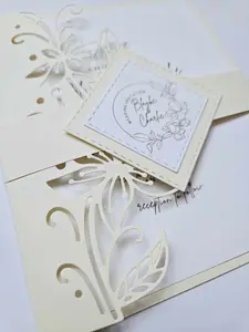 A set 10 pieces of Customized beautiful unique Classy handmade Wedding Invitations, Elegant Invitation with Envelopes