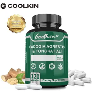 Coolkin dietary supplements, 120 softgels per bottle, contain Fadogia Agrestis stem extract and Tongkat Ali extract, supporting natural health.