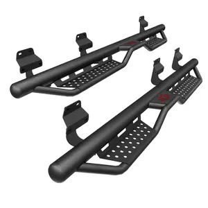 Running Board Side Steps SuperCrew Cab Compatible for 2015-2026 Ford F150 & 2017-2025 Ford F250 F350 Super Duty Crew Cab, Two Stairs Design Side Rails Nerf Bars, B Style