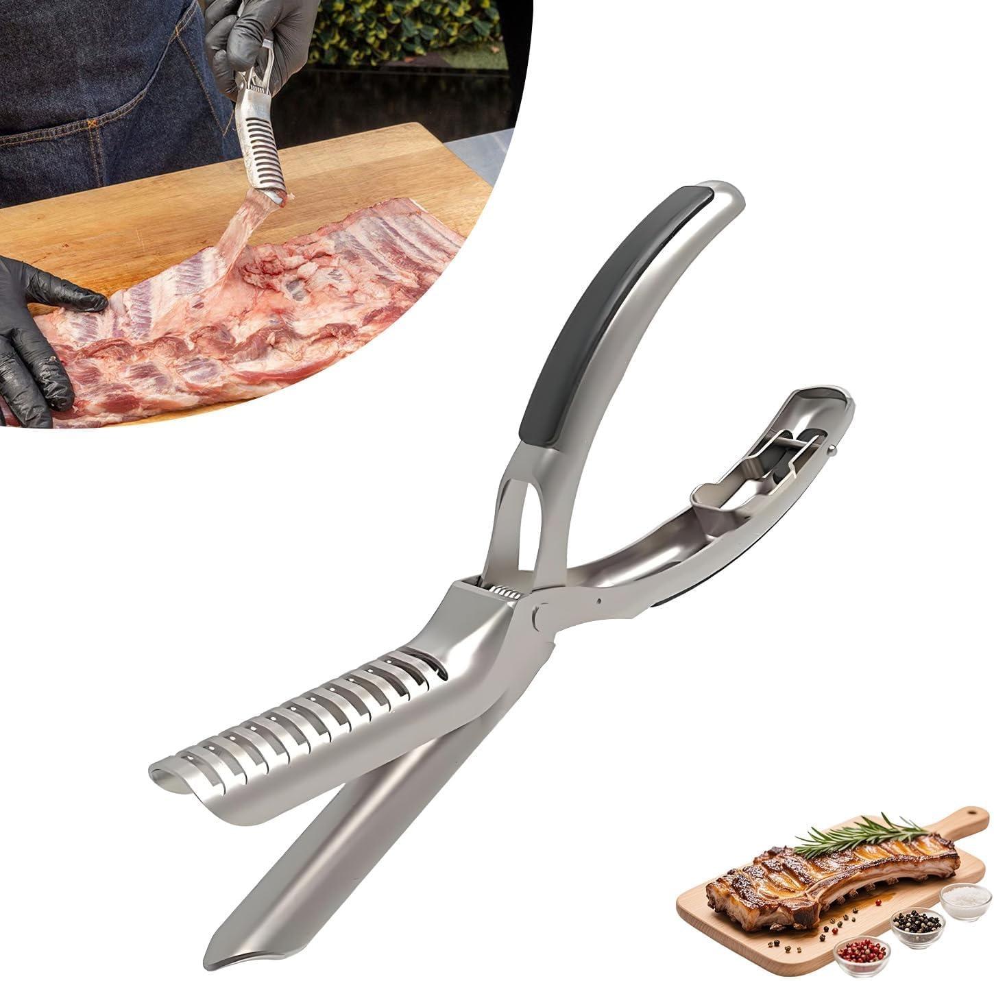 Spring Grill Upgrade Rib Membrane Remover Stainless Steel Tool Kit, BBQ Rib Skinner Tool, Kitchen Grill Rib Prep Tool - Easy Membrane Removal, Rib Prep Tool for BBQ Enthusiast, Chef (1pcs) Spring Grill Upgrade Rib Membrane Remover Stainless Steel Tool Kit, BBQ Rib Skinner Tool, Kitchen Grill Rib Prep Tool - Easy Membrane Removal, Rib Prep Tool for BBQ Enthusiast, Chef (1pcs)
