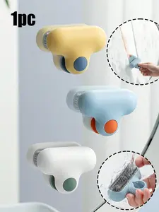 1 mini silicone T-shaped mirror scraping tool, glass cleaner, scraping and wiping design, with suction cup for easy storage, ergonomic handle, versatile, can be used for bathroom mirrors and sinks