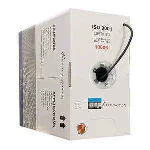 Cat6 Plenum Cable Unshielded Twisted Pair 1000 Ft Black