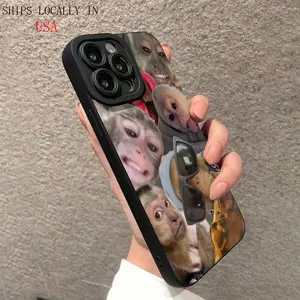 Porous Straight Edge Full Screen Monkey 5 Color Shockproof Mobile Phone Case Compatible with Iphone Protector Wireless caprisun phone case monkey iphone case