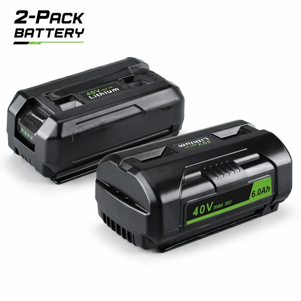 2-pack 40V MAX 6000mAh 6.0Ah Lithium Battery Replacement Compatible with Ryobi OP4040, High Capacity Rechargeable Battery Pack