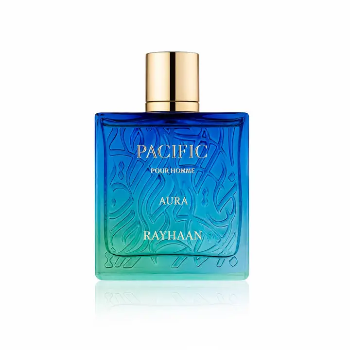 RAYHAAN Pacific Aura Eau de Parfum, Long-Lasting Aromatic Spicy Fragrances for Youth, Unisex Spray with Amber, Vanilla & Oud Notes, 3.4 fl oz, Aromatic Woody Scent, Perfumes, Long Lasting Perfumes, Single Item, 100 Ml Perfume