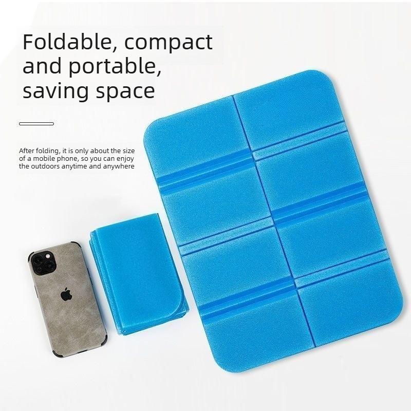 Foldable portable outdoor mat—cooling, moisture-resistant foam; thickened ground mat for grass/outdoors; compact carry mat suitable for public transport