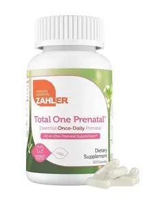 Zahler - Total One Prenatal Vitamins for Women (120 Count) Daily Multi Vitamin Prenatals with Folic Acid, Iron, Zinc & 19 Other Essential Vitamins & Minerals - Kosher Pre Natal Multivitamin Capsules