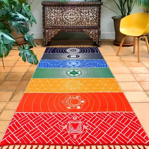 Mexican Yoga Mat, Beach Picnic Blanket, Chakra Meditation Mat,Yoga Rug Sunscreen Shawl Chakra Wall Tapestry Decor Boho Pilates 59 in (Polyester Fiber)