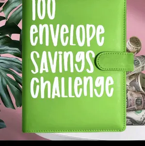 100 Envelope Challenge Binder, Money Saving Challenge Book - A5 Size Budget Binder with Cash Envelopes