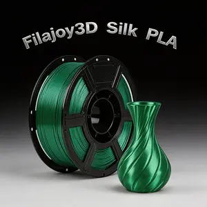 Silk Pla 3D Printer Filament, 250g Spool, 1.75mm Diameter, High Precision +/- 0.03mm, Ideal for Smooth Surface Finishing
