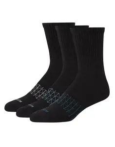 Hanes Absolute Active Men’s Cushioned Crew Socks Shoe Sizes 6-12 3-pairs Men's Underwear Multi Pack Comfortable Fit Soft Stretch Fabric Breathable Pmab84