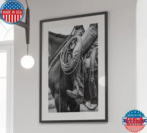 Desert Cowboy on Horse,Western Wall Art, Vintage Photography, Wild West Poster, Southwestern Décor