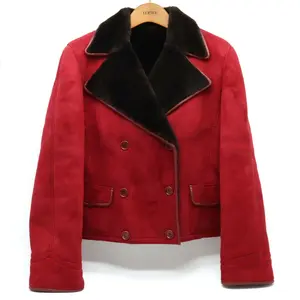 Pre-owned Loewe Lambskin Small Leather Goods Shearling Jacket