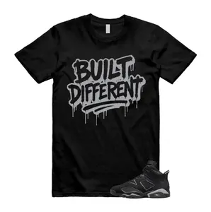 Black Grey 6 Match Graphic Tee, Black 6 Outfit Shirt for Men, Casual Unisex Fashion Tee, Soft Cotton Streetwear T-Shirt, Gift for Sneaker Lovers