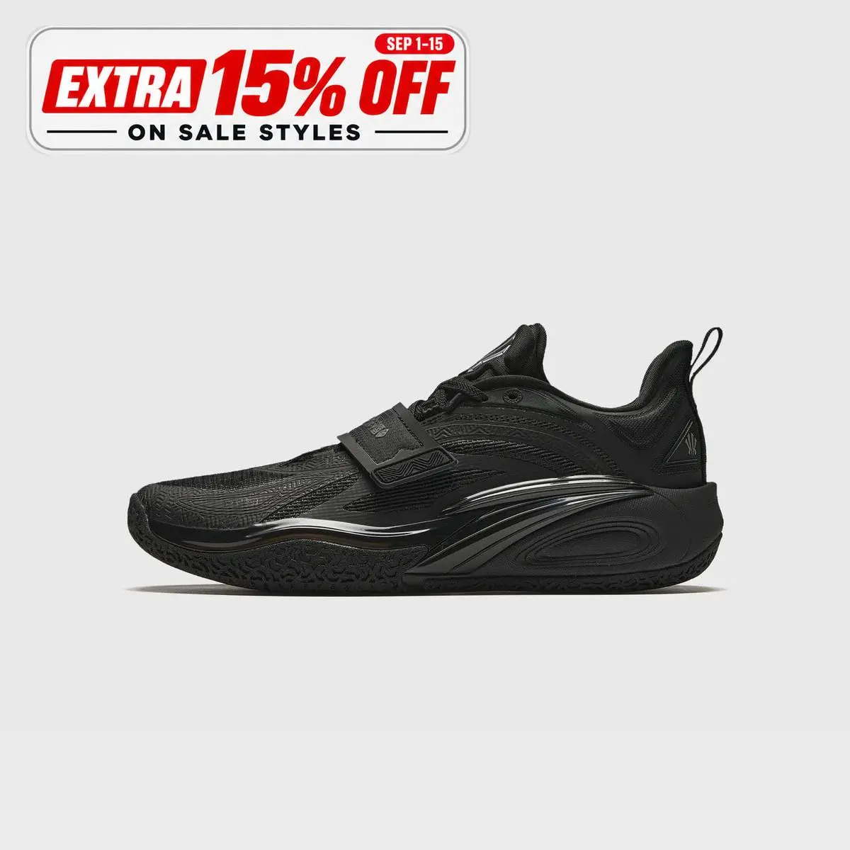 ANTA MEN KAI 1 Basketball Shoes Small Women Boy and Girl Professional Speed Performance Black White Sports Shoes Indoor Court Outdoor Court Team Practice Game Day Hoop Shoes Fall Training Kyrie Irving