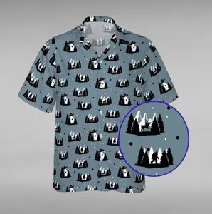 Bigfoot Alien Hawaiian Shirt – Funny Cryptid Aloha Button Up, Retro Summer Beach Shirt#HawaiianShirt#SummerStyle#AlienPrint#BeachWear